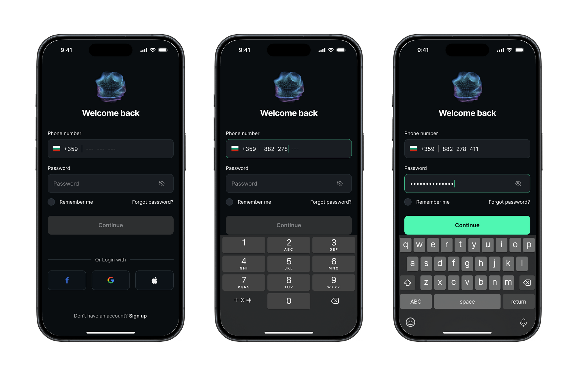 Login with phone